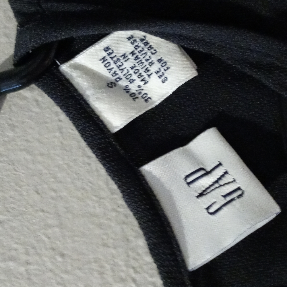 Vintage 90s Y2K Gap Black Shift Trapeze Dress Small - Picture 2 of 3